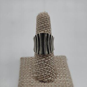 Size 7 Sterling Silver Solid Thick Quality Wide Band Ring A2753